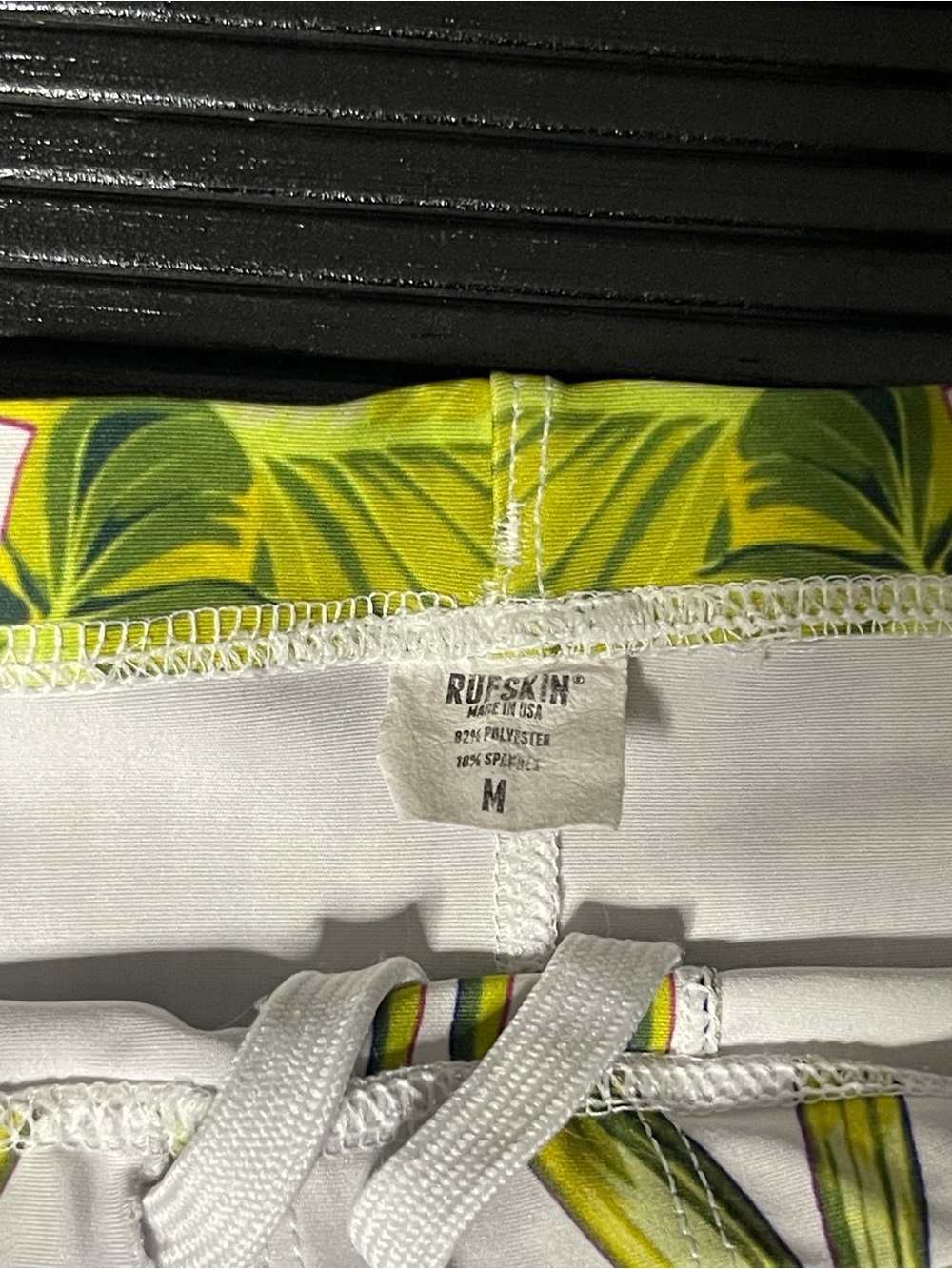 Men's Leaf-Print Swim Trunks - rufskin M - Picture 2 of 4